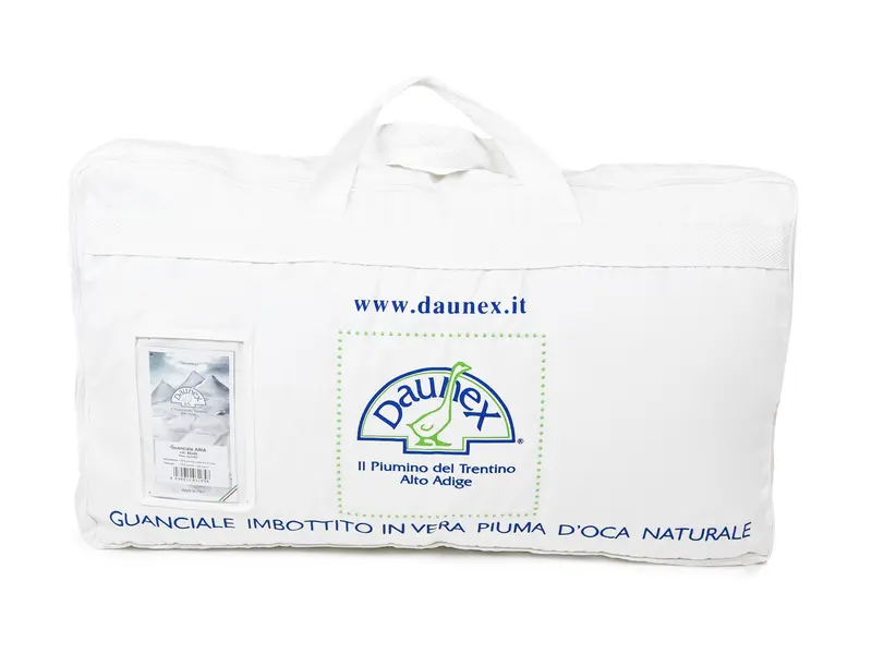 Guanciale Aria di Daunex in piumino bianco Europa 50x80 cm