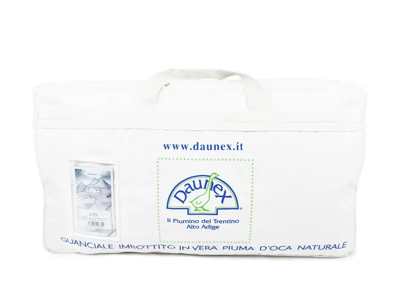 Guanciale Nuvola di Daunex in piumino d'oca argentato 50x80 cm