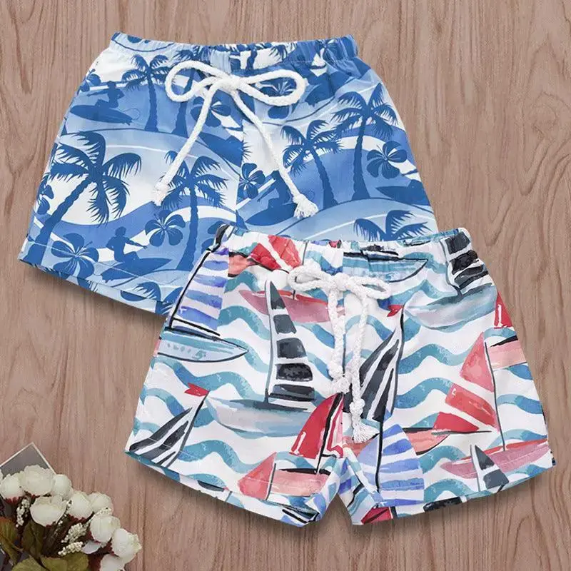 Hawaiian Style Beach Print Beach Pants