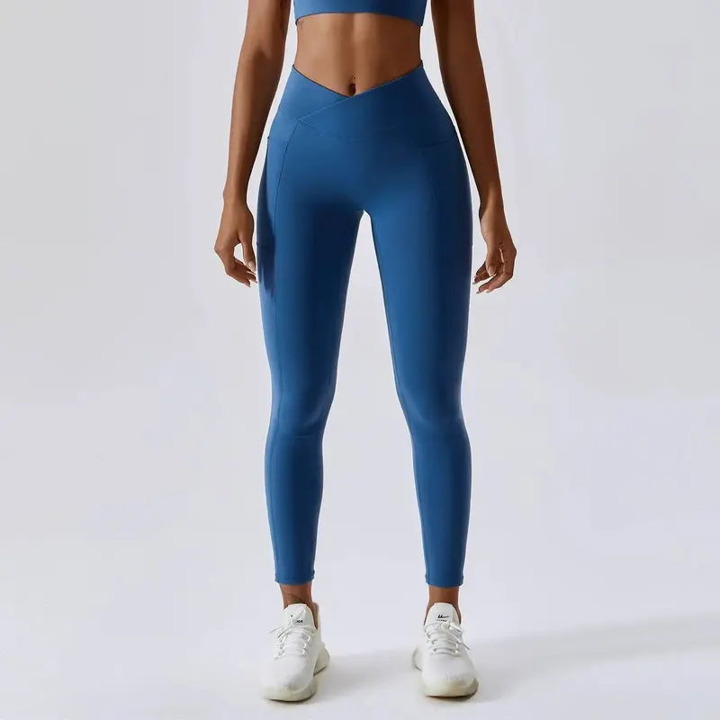 Hip-lifting Fitness Crossed Waist Head Tight Running Sports Pants
