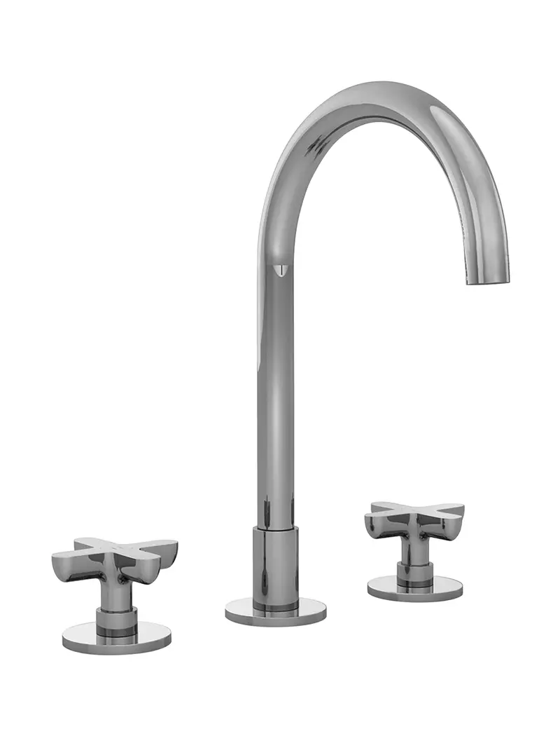 ICONA CLASSIC GRUPPO LAVABO 3 FORI  NICKEL PVD