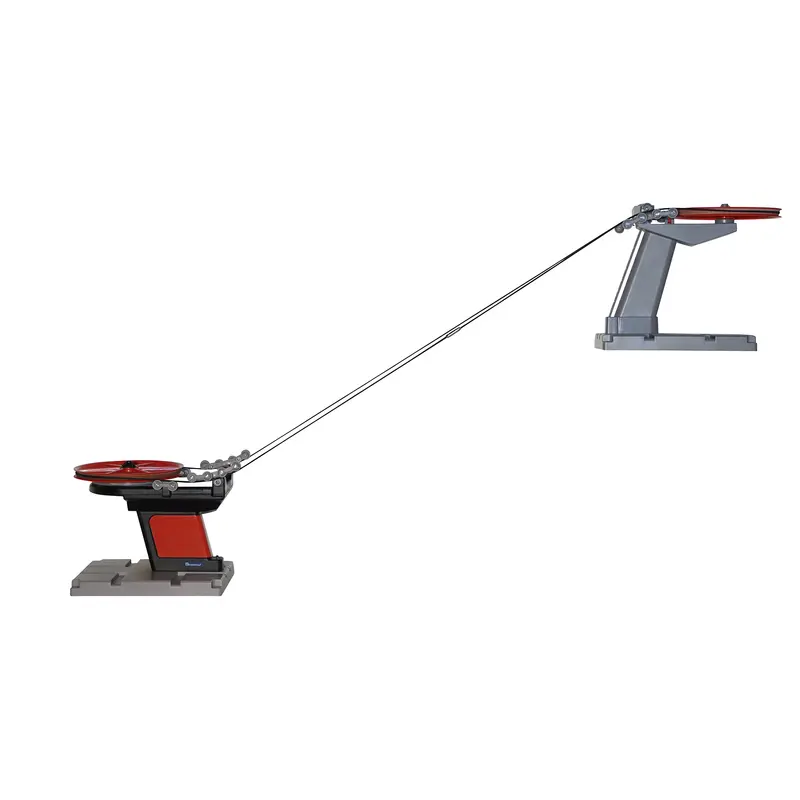 Jaegerndorfer Funivia Sciovia Ski Lift basic bianco/rosso con movimento 43,5x20x25,5 cm