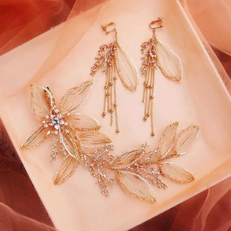 Jewelry pearl flower headdress