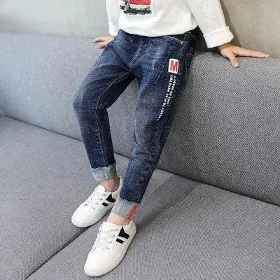 Kids Boys Jeans Baby Clothes Classic Pants Children Denim Clothing Boy Casual Bowboy Long Trousers 5-13Y