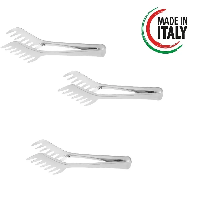 Kit 3pz Molla Spaghetti Hotel Acciaio Inox18/C 23.5cm Lavabile in lavastoviglie