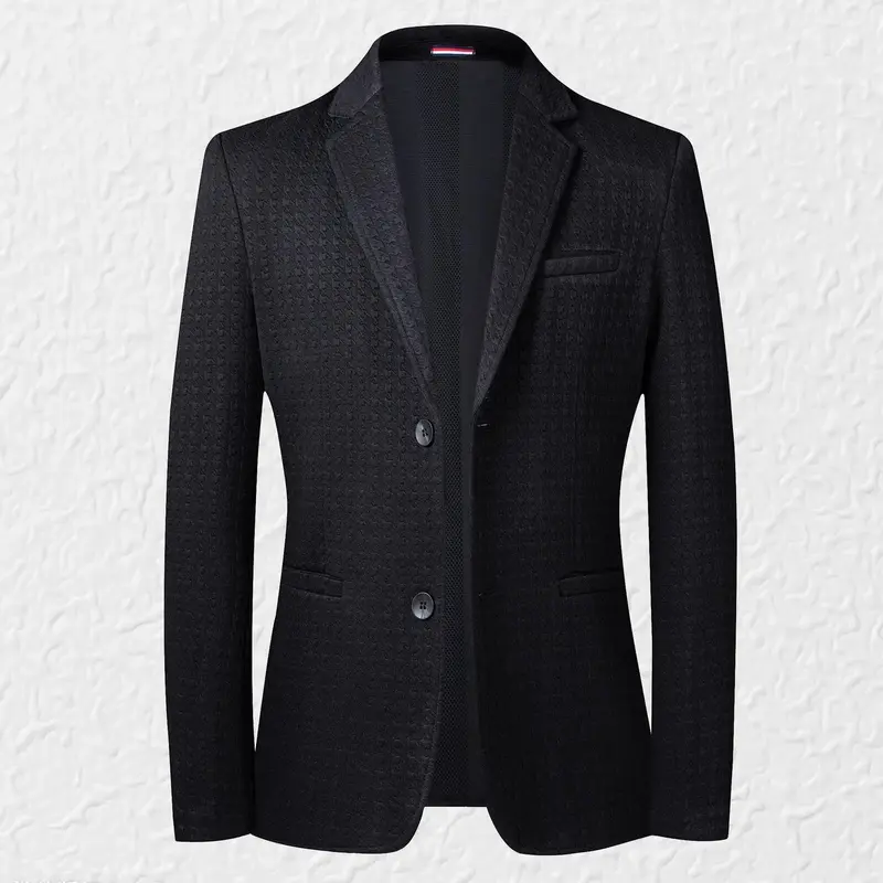 Knitted Texture Leisure Suits For Men Top