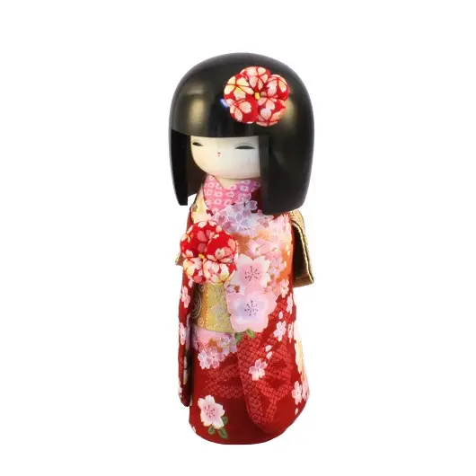 Kokeshi Kyo-Bijin Red