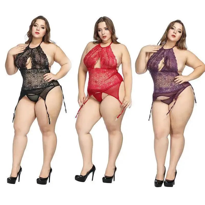 Lace plus size Women bodysuit