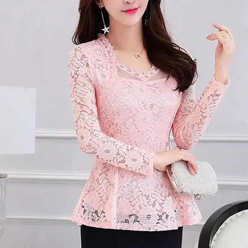 Lace Shirt Tops