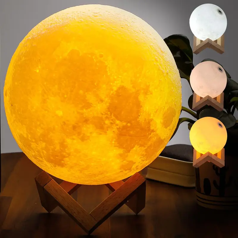 Lampada da Tavolo Sfera 20cm Luce LED RGB Touch e Batteria Ricaricabile USB