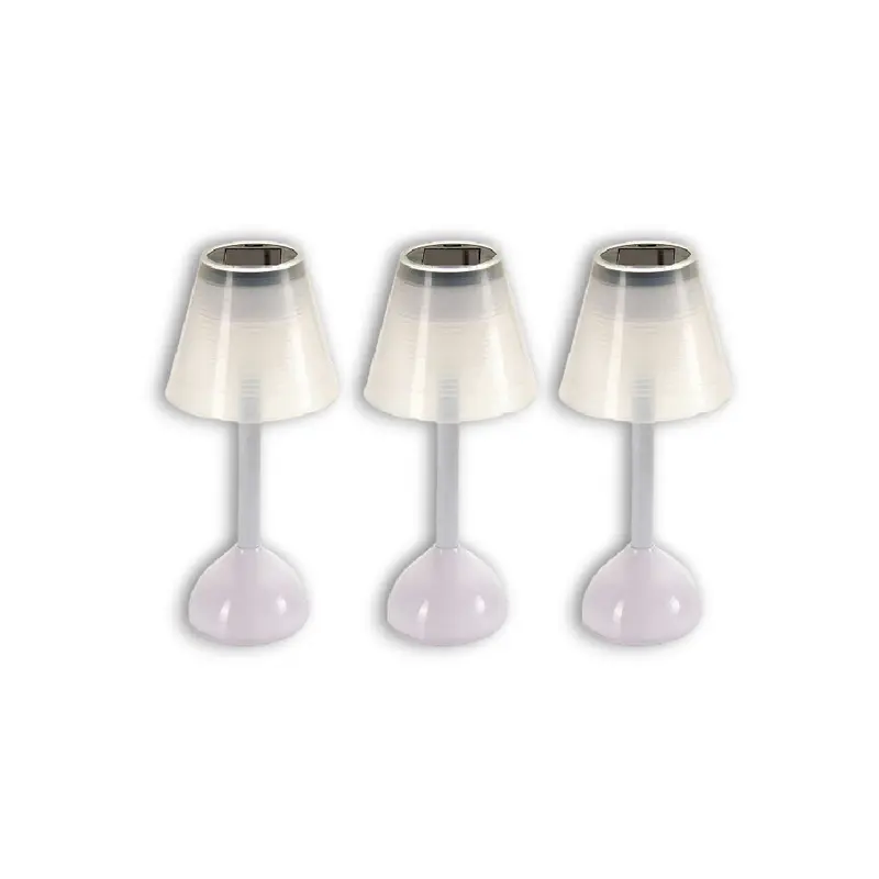 Lampada Solare Giardino Esterno 3pz LED Colore Bianco Luci Solari Giardino Terrazzo Bar Ristorante