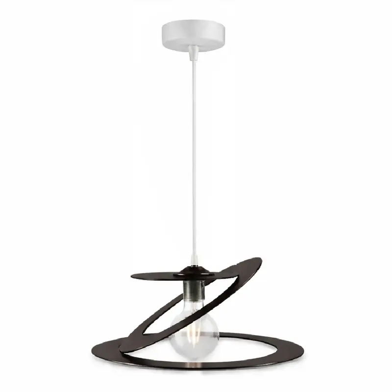 Lampadario Sospensione Metallo Taglio Laser 40 cm 1 luce E27 Marrone