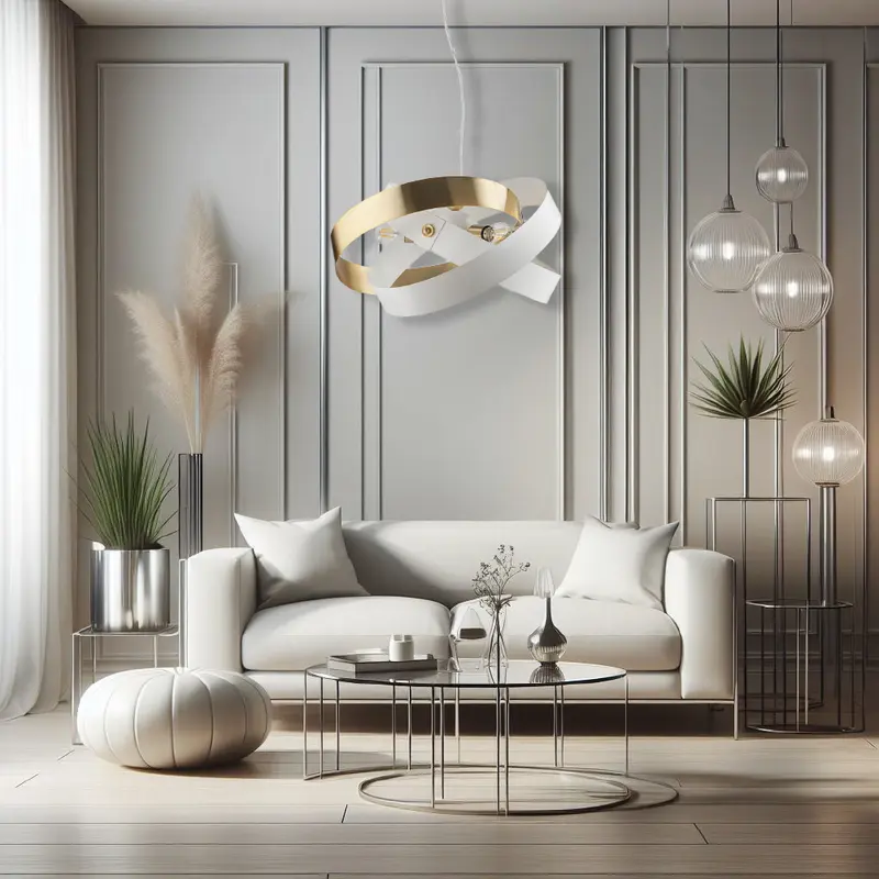 Lampadario Sospensione Metallo Verniciato Elvis 3 Luci E27 Bianco/Oro Moderno