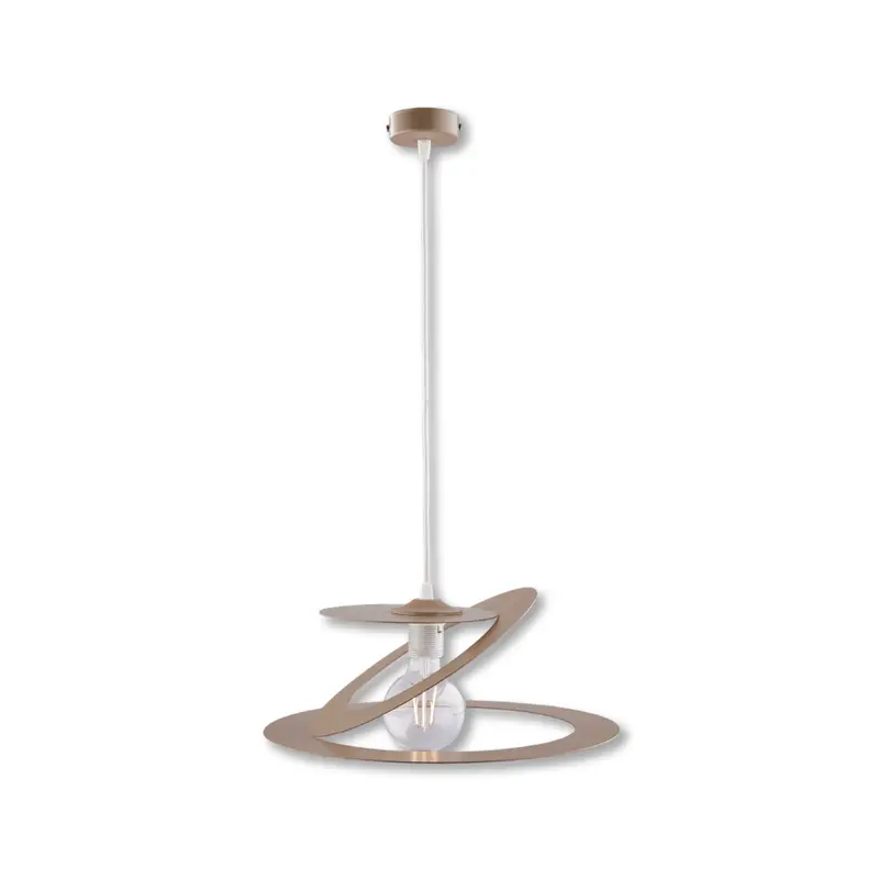 Lampadario Sospensione Metallo Verniciato susy 1 luce E27 Tortora