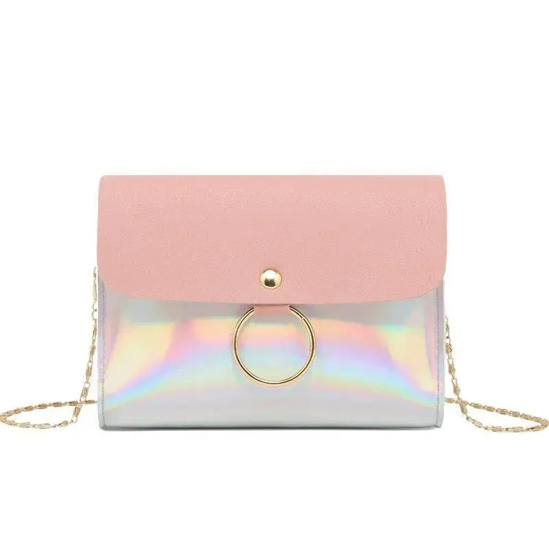 Laser Crossbody Bag For Women Chain Mini Shoulder Bag Circle Small Messenger Bag Ladies Handbags and Purses evening clutch bags