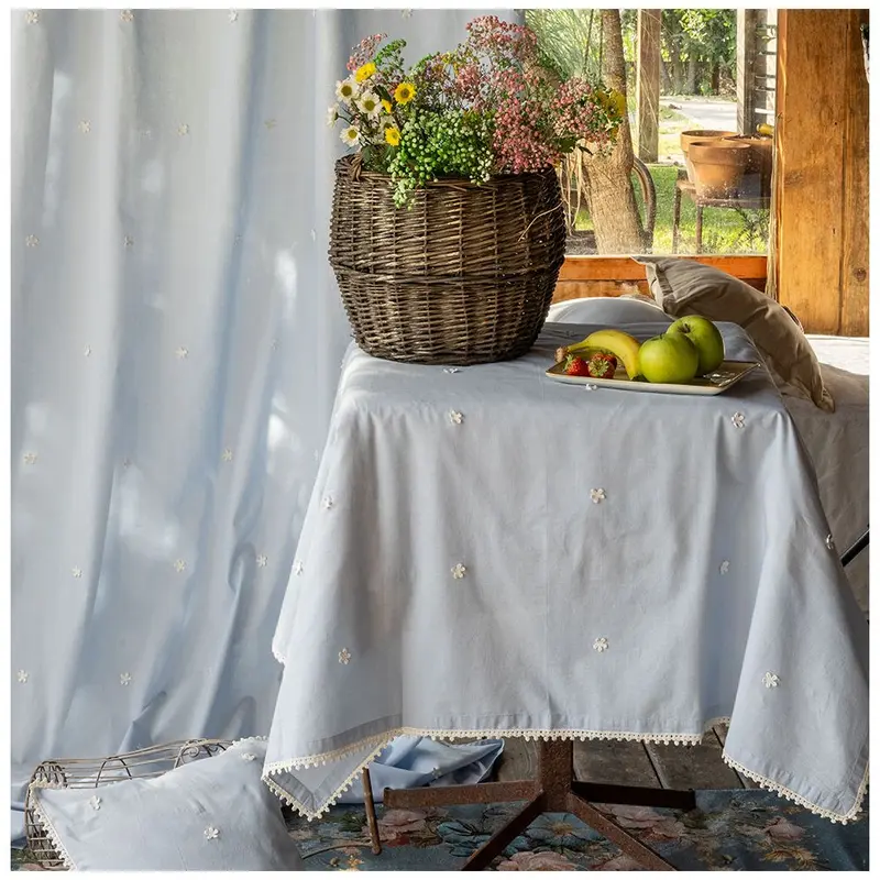 L'Atelier 17 Copritavola in cotone con margherite "Tina" 150x150 cm 4 varianti(1pz)