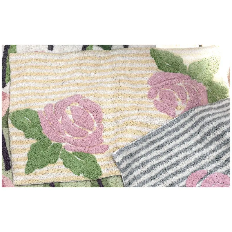 L'Atelier 17 Tappeto da bagno con rose o tulipani "Garden" 60x100 cm 6 varianti(1unità)