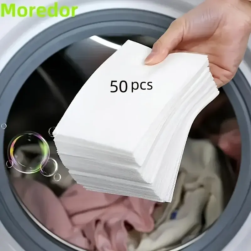 Laundry Detergent Sheets (50pcs) – Zero Plastic, Hypoallergenic, Perfect for Home & Travel