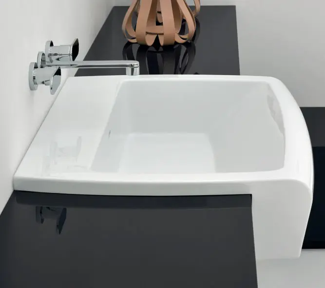 Lavabo Una 90 S incasso Bianco 1sc