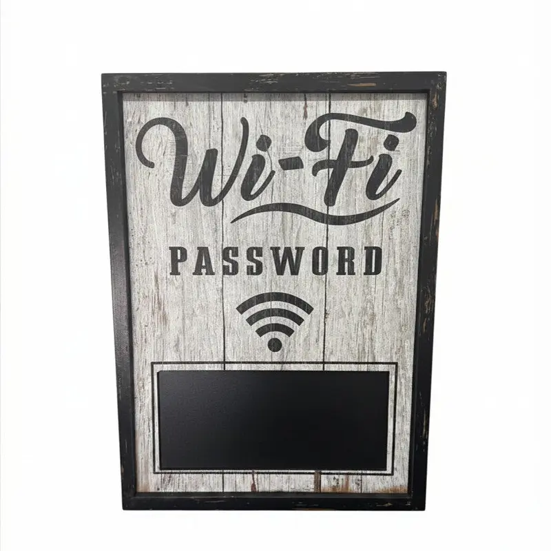 Lavagnetta Password WiFi – Decorazione da Parete in Legno