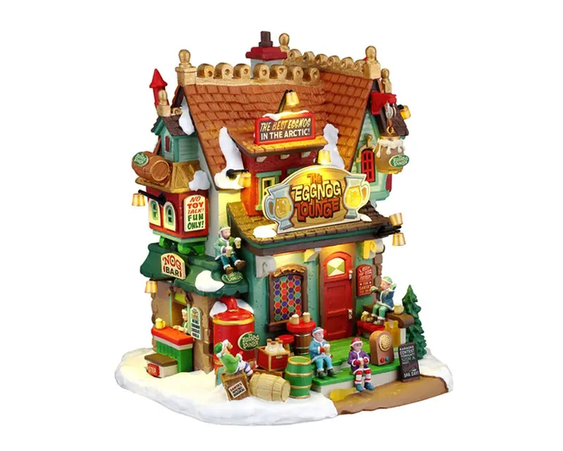 LEMAX Edificio luci led "The Eggnog Lounge" in resina H19.3x18.2x16 cm