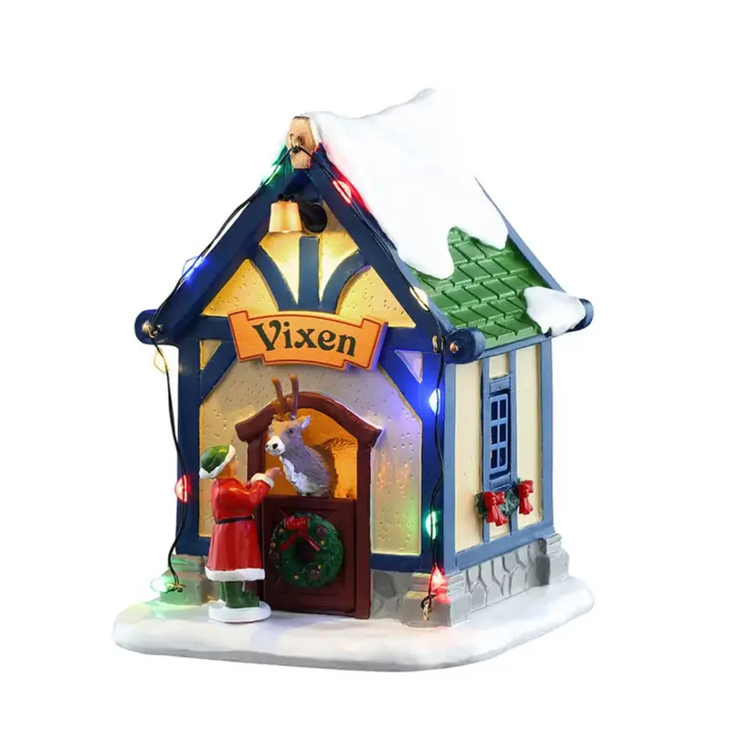 LEMAX La tana della Renna Vixen luci led "Vixen's Den" H12.6x9x9.6 cm