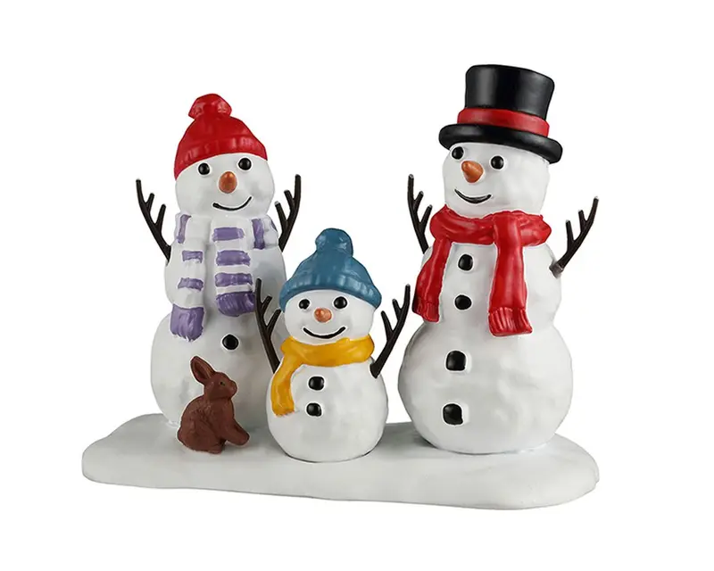 LEMAX Personaggi Pupazzi di neve "Snowman Family" H6.7×8.3×4.5 cm