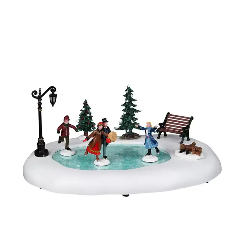 LEMAX Scena decorativa Pista di pattinaggio in movimento "Winter Skating"