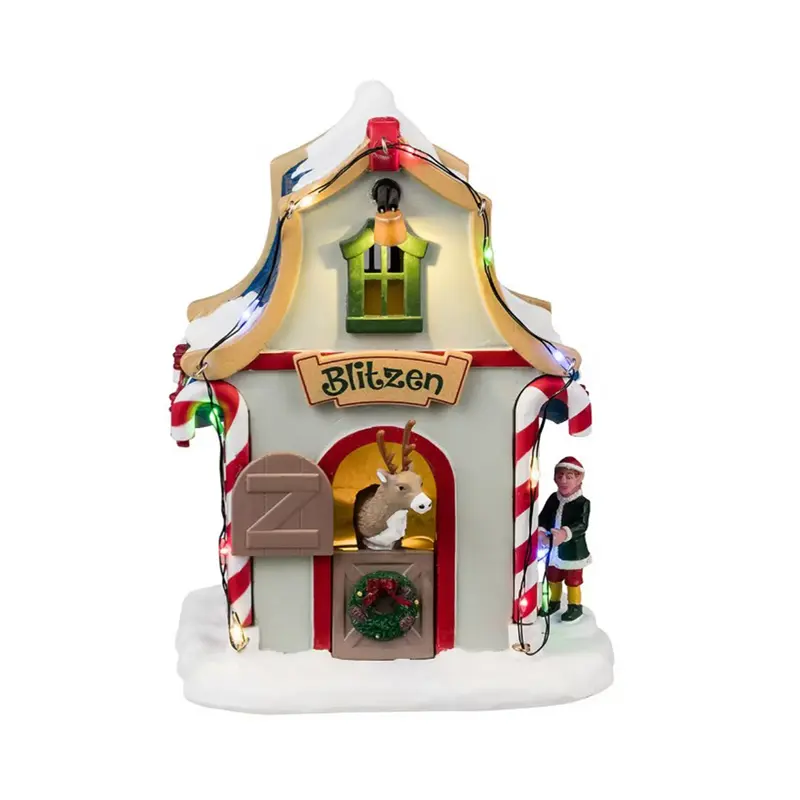 LEMAX Tana della Renna Blitzen luci led "Blitzen's Den" in resina