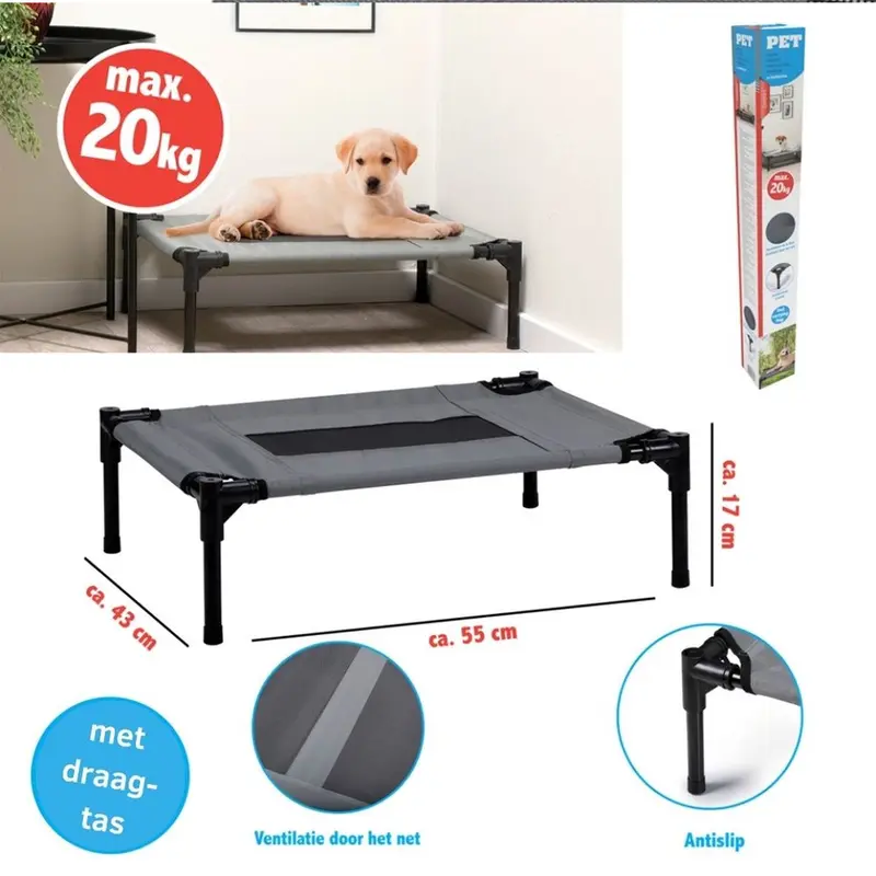 Letto Cuccia per Cani Lettino Animali Domestici Pieghevole con Borsa Trasporto