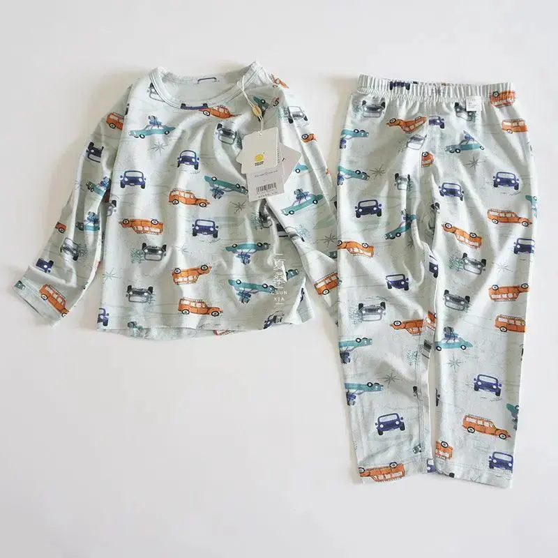 Long-sleeved Pajamas For Boys In Air-conditioned Room
