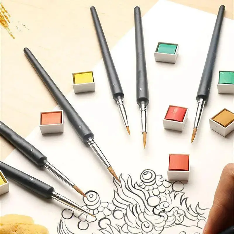 Manicure Hook Line Pen Wolf Hair Material Watercolor