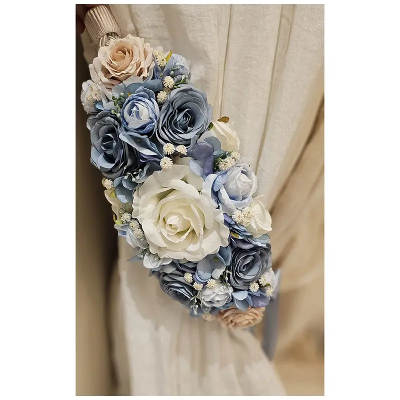 Mata Creazioni Set 2 Embrasse con rose e ortensie L75 cm 3 varianti (2pz)