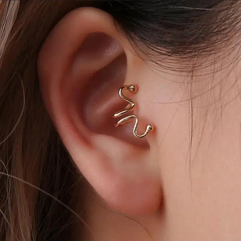 Match Head Curve Shape Geometric Ear Clip