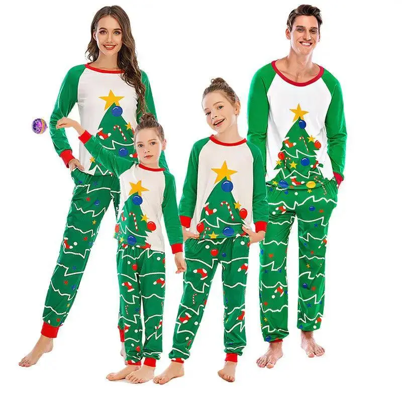 Men's And Women's Fashion Casual Long Sleeve Trousers Homewear Pajamas Suit