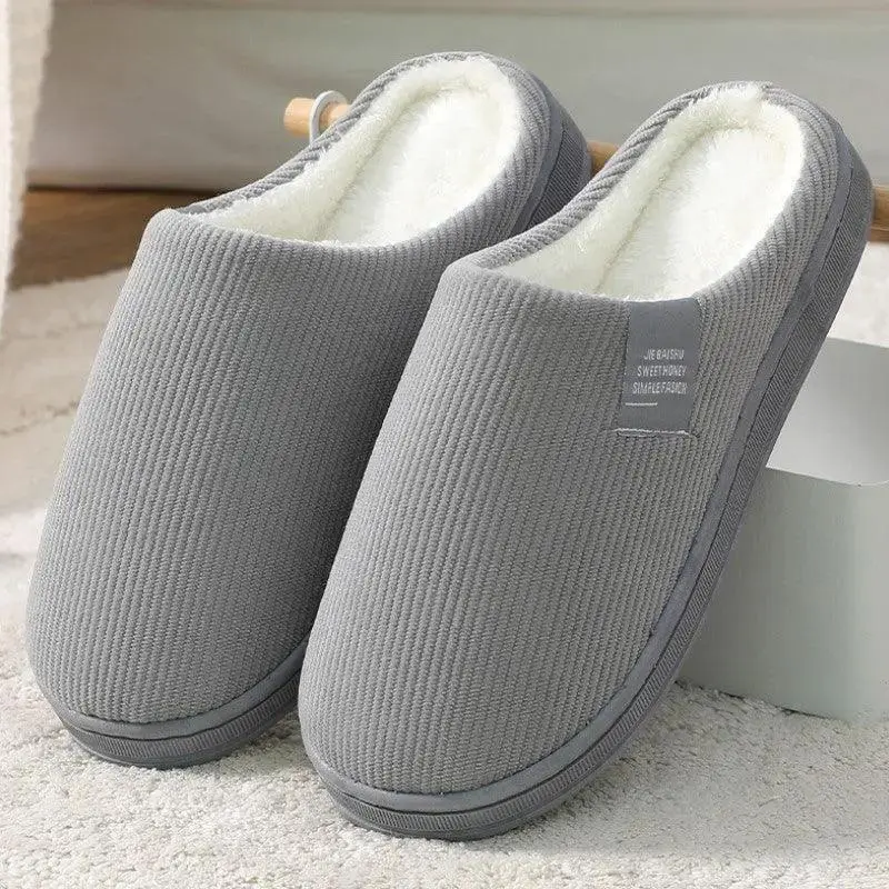 Men's And Women's Home Warm In Winter Cotton Slippers
