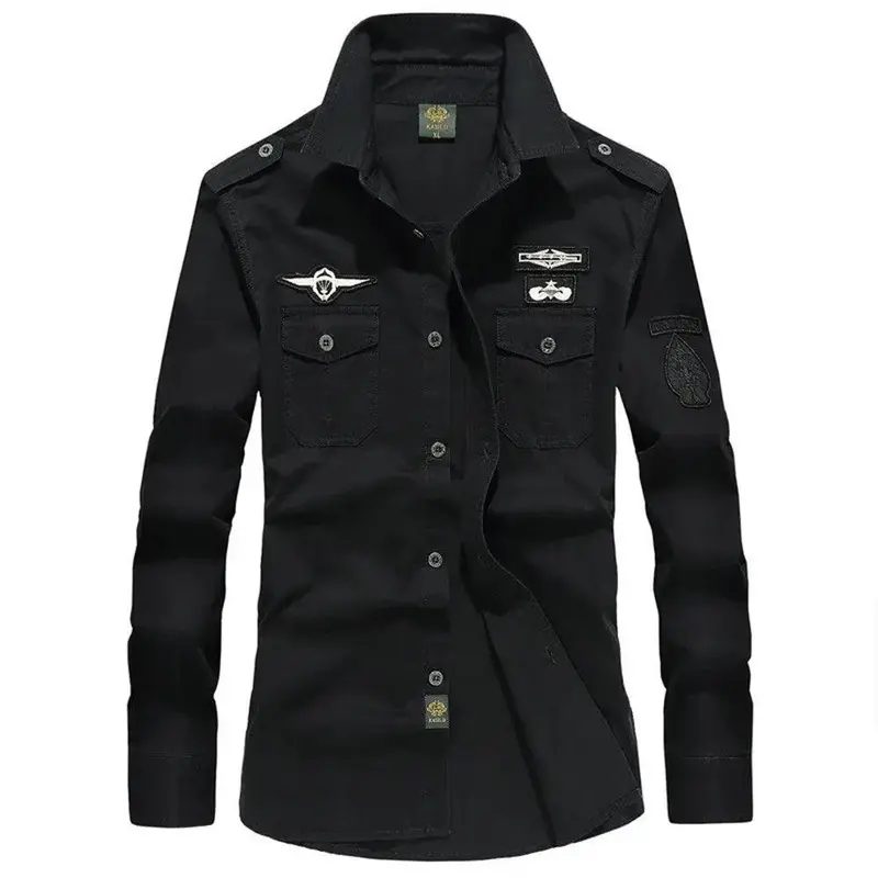 Men's Cotton Long Sleeve Shirt Plus Size Casual