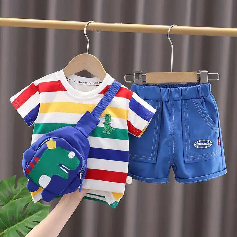 Men's Short Sleeve Two-piece Suit
