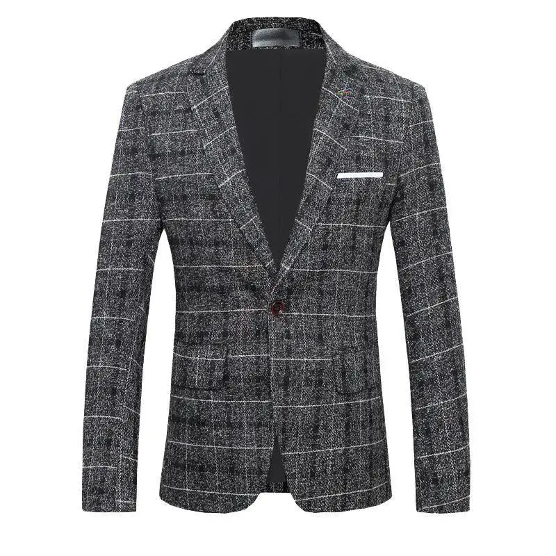 Men's Suits, Coats, Dresses, Slim-fitting Plaid Suits