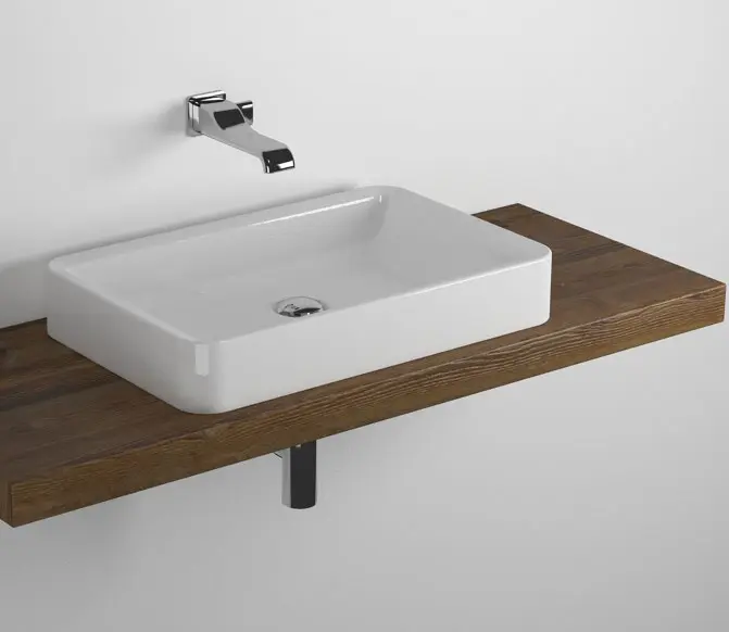 Mensola Forty6 80 250 Per Lavabo Nile Nero
