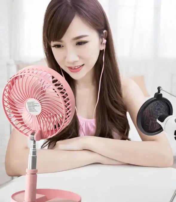 Mini Folding Retractable Fan Dorm USB Charging