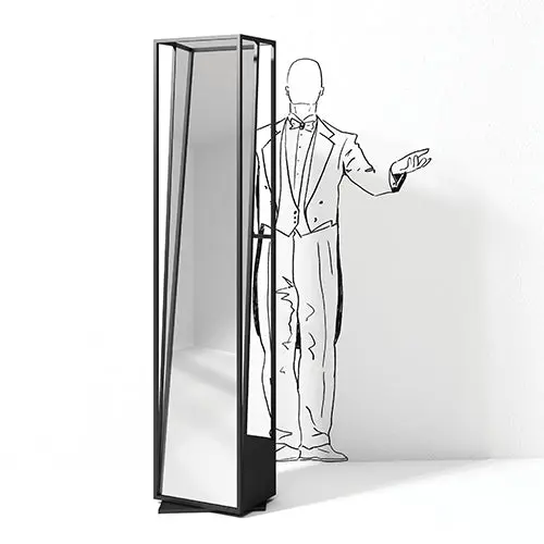 Minottiitalia, Specchio girevole Cage metallo antracite