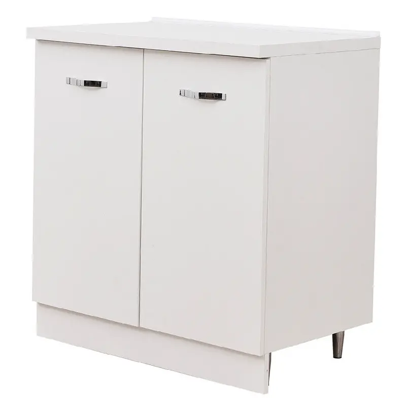 Mobile Cucina Base 2 Ante Componibile in Legno Colore Bianco 80x50 H85cm