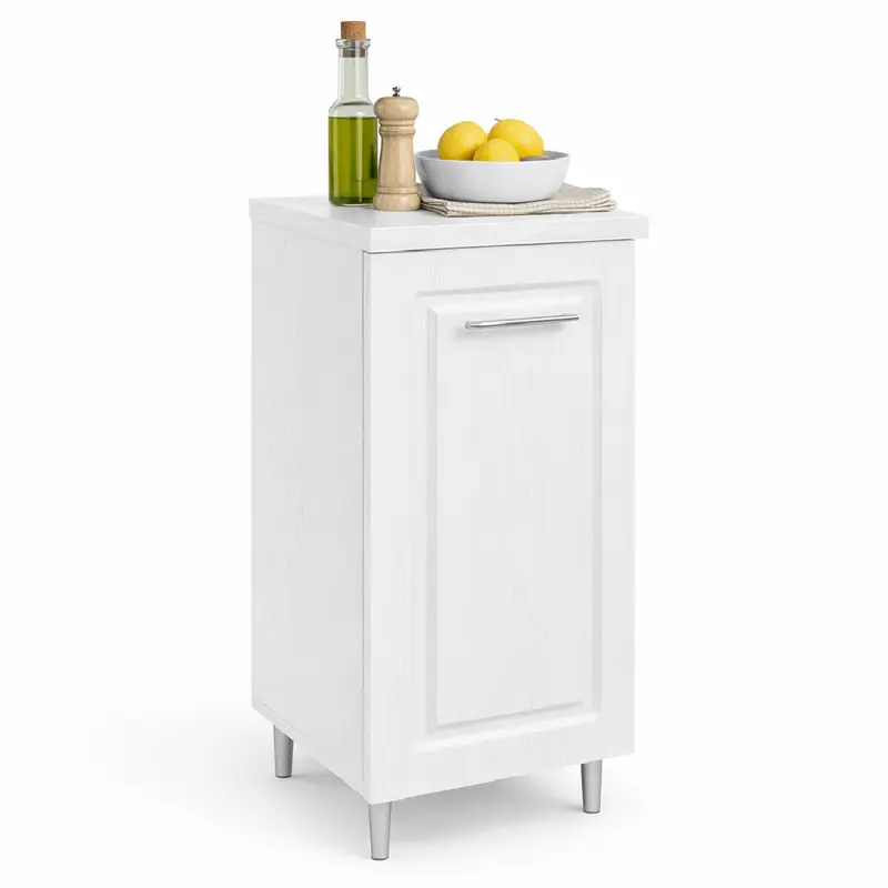 Mobile Cucina Componibile Base 1 Anta Bianco Frass. Classico 40x50 H 85 cm