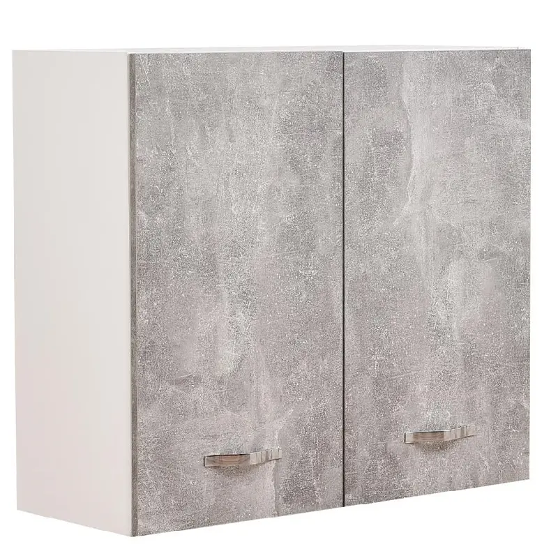 Mobile Cucina Pensile 2 Ante Componibile in Legno Colore Grigio 80x32 H72cm
