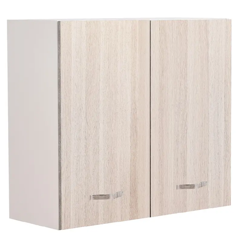 Mobile Cucina Pensile 2 Ante Componibile in Legno Colore Olmo 80x32 H72cm