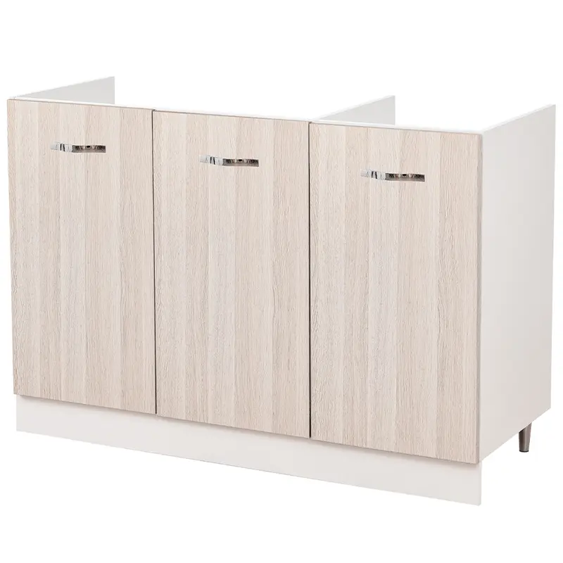 Mobile Cucina Sottolavello Componibile in Legno Colore Olmo con 3 Ante 120cm