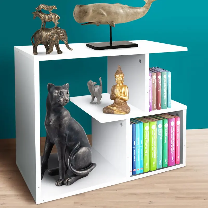 Mobiletto Tavolino Multiuso Design Moderno 5Ripiani 60x30H50cm Salvaspazio Bianco