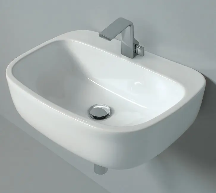 Mono lavabo 54 App sosp nero 1sc