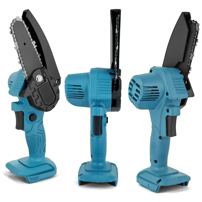 Motosega a Batteria 4 Pollici 2 Batterie Litio Valigetta Potatura Legno Giardino